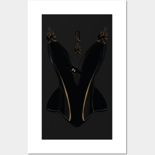 Queen of Spades corset (white) Posters and Art